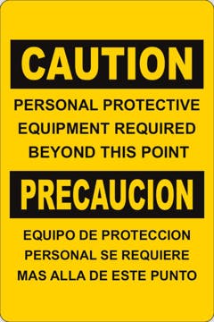 Picture of Caution PPE Signs 859578679