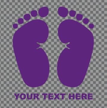 Picture of Paw and Footprint Clear Decals 12925775
