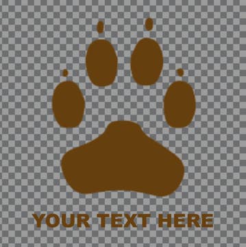 Picture of Paw and Footprint Clear Decals 12925789