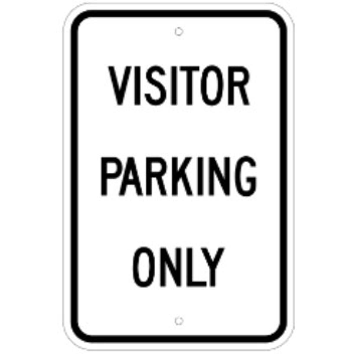 Visitor Parking Only - 12"x18" - .080 EGP Template Customization