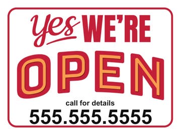 Picture of We're Open Signs 872194985