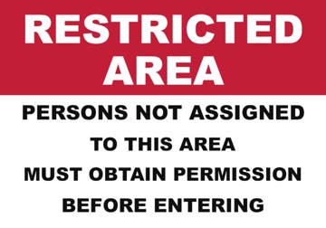 Picture of Restricted Area Signs 859799765