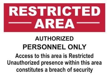 Picture of Restricted Area Signs 860109353