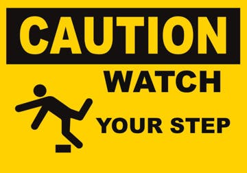 Picture of Watch Your Step Signs 861355609