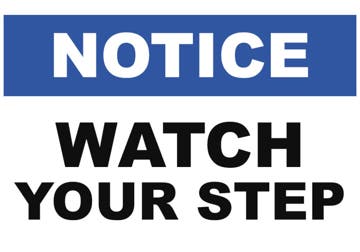 Picture of Watch Your Step Signs 861355644