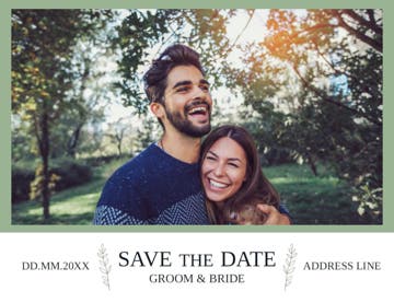 Picture of Save the Date Postcard Magnet 9 - Horizontal