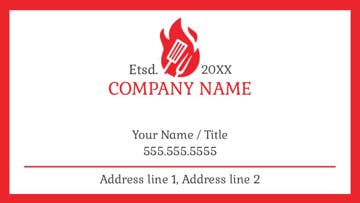 Picture of Food & Beverage Business Card Magnet 5 - Horizontal