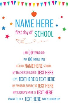 Picture of Back to School Foam Board 12 - 17x11