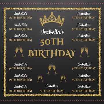 Picture of Birthday Tension Fabric Banner 1 - 8ft x 8ft