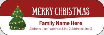 Picture of Holiday Return Address Label 1