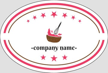 Picture of Food & Beverage Sticker 1 - Oval 2" x 3"