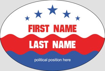 Picture of Political Stickers 1 - Oval 2" x 3"