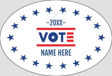 Picture of Political Stickers 9 - Oval 2" x 3"