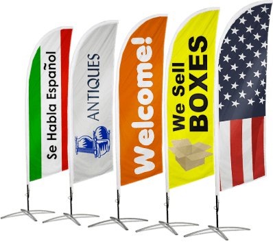 Custom Feather Banner Flags - Free Designs